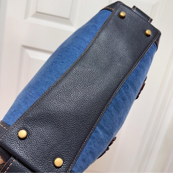 Coach Edie 31 Denim Tea Rose Appliqué Limited Edition Shoulder Bag - Picture 11 of 17